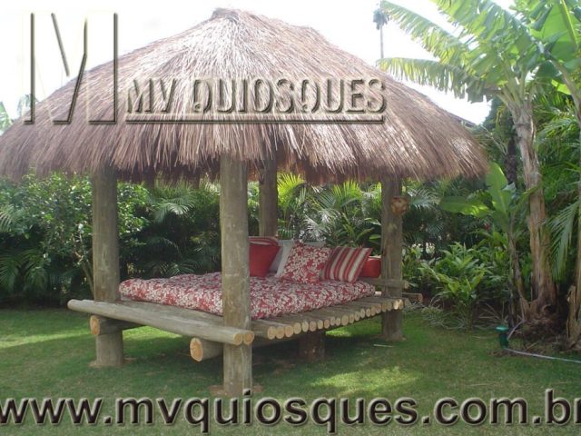 Quiosque bangalô com cama futon