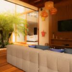 Sala De Estar Com Sofa Tv E Plantas De Interior U8oMMM6FRsE